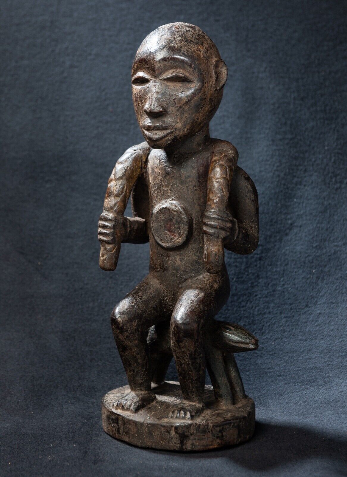 Kongo Status Statue, Democratic Republic of Congo, Central African Tribal Art