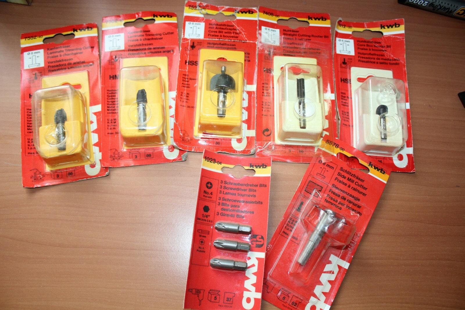 Fraises KWB HSS pour métaux et bois lot de 6 outils rotatifs 7527-407552-40