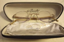 Silhouette Eyelgasses  5452 40 6056 Titan Rimless Frame Brown Matte w/Case/Cloth
