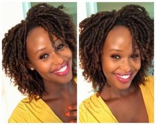 Short Dreadlocks Twist Wig for Black Women Synthetic Braided Crochet Curly Hair