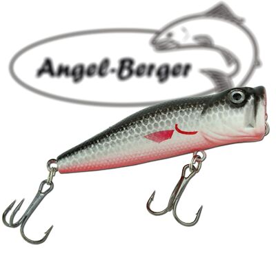 Angel Berger Popper 7cm Oberflächenköder 3D Wobbler verschiedene Farben Wobbler