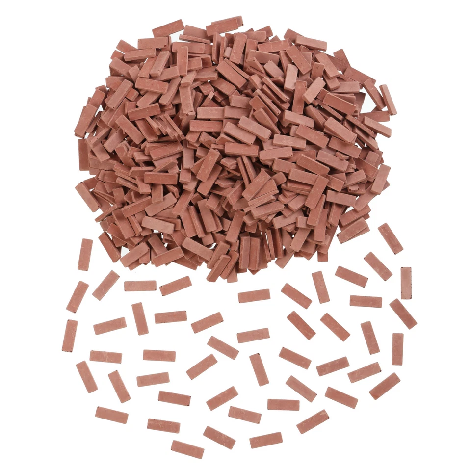 Mini Bricks, Small Bricks for Crafts, 1:12 Scale Dollhouse, Red Miniature Bricks - Image 4 of 4