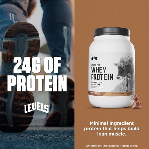 Levels Grass Fed Whey Protein Powder, No Artificials, 24G of Protein, Pure Ch... - Picture 4 of 8