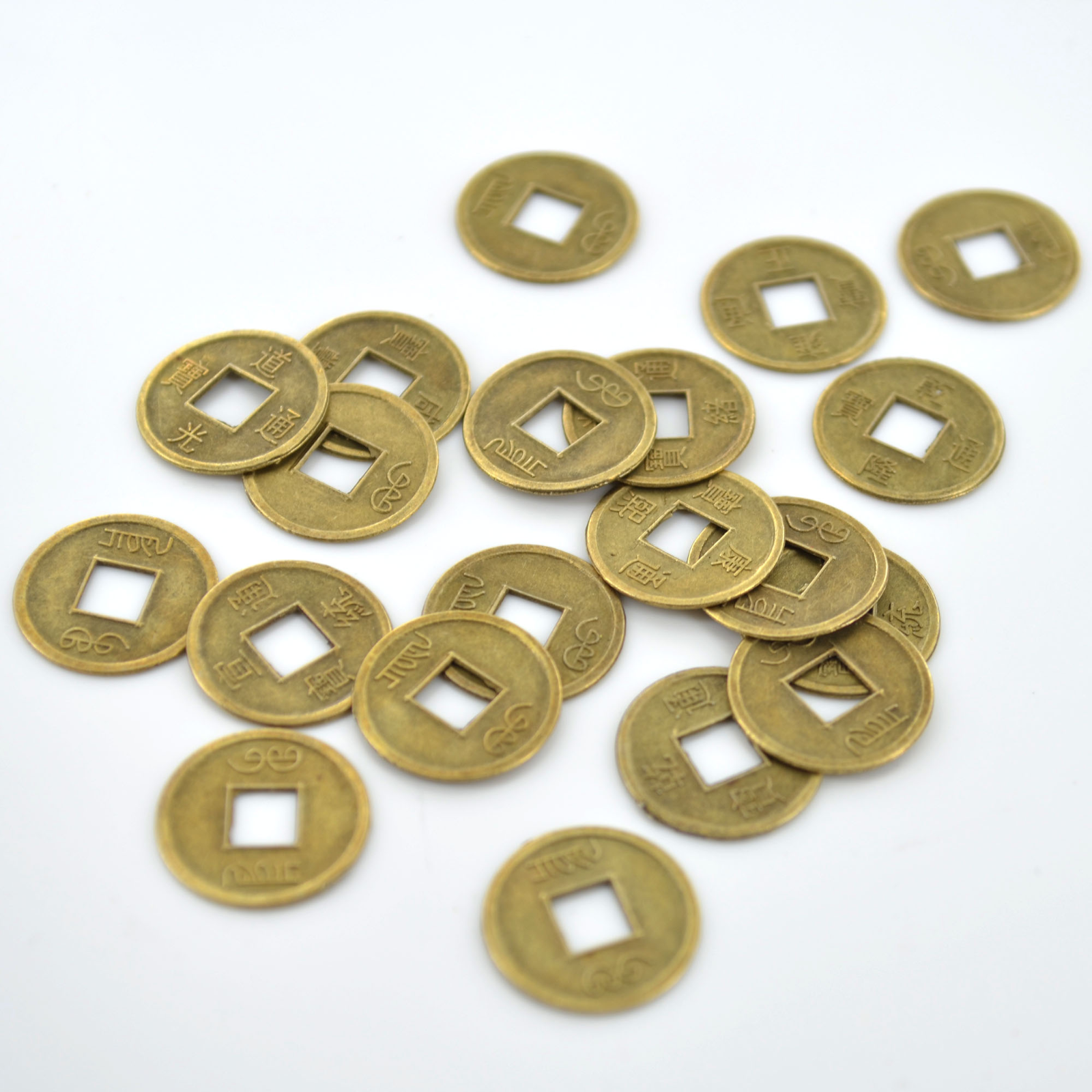 20 Chinese Feng Shui Small Coins With Symbols
