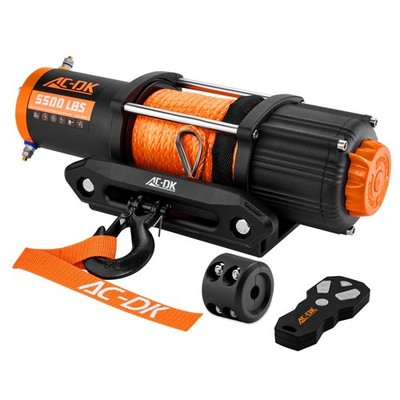 5500 lb ATV/UTV Winch Synthetic Rope Kits, 12V Winch with Wireless Remote Boat