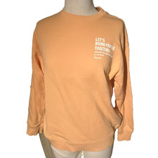 Zara -- Let's Bring People Together Sweatshirt Size Med Tangerine -- So nice 