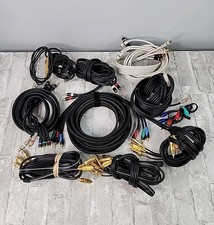 Lot of AV Audio Video Cables RCA Component Composite Gold Plated Mixed Bundle
