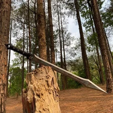 Custom Handmade Carbon Steel Blade Tactical Viking Sword | Hunting Sword Camping