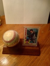 1984 Topps Baseball Card #415 And Ball Autographed By Tommy John