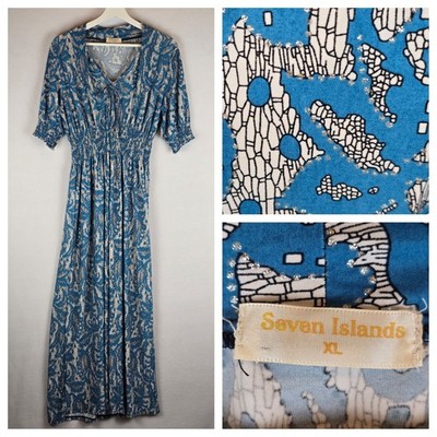 chinese dress ladies Long Ruffled Muumuu Hawaiian Dress Big Island White / 4XL main image 0