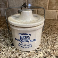 Kaukauna Klub Cheese Crock With Old Style Bail Lid Wisconsin Dairy Company