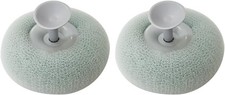 2Pcs Bath Mesh Sponge Ball Brush with Suction Cup for Clean Body Exfoliation