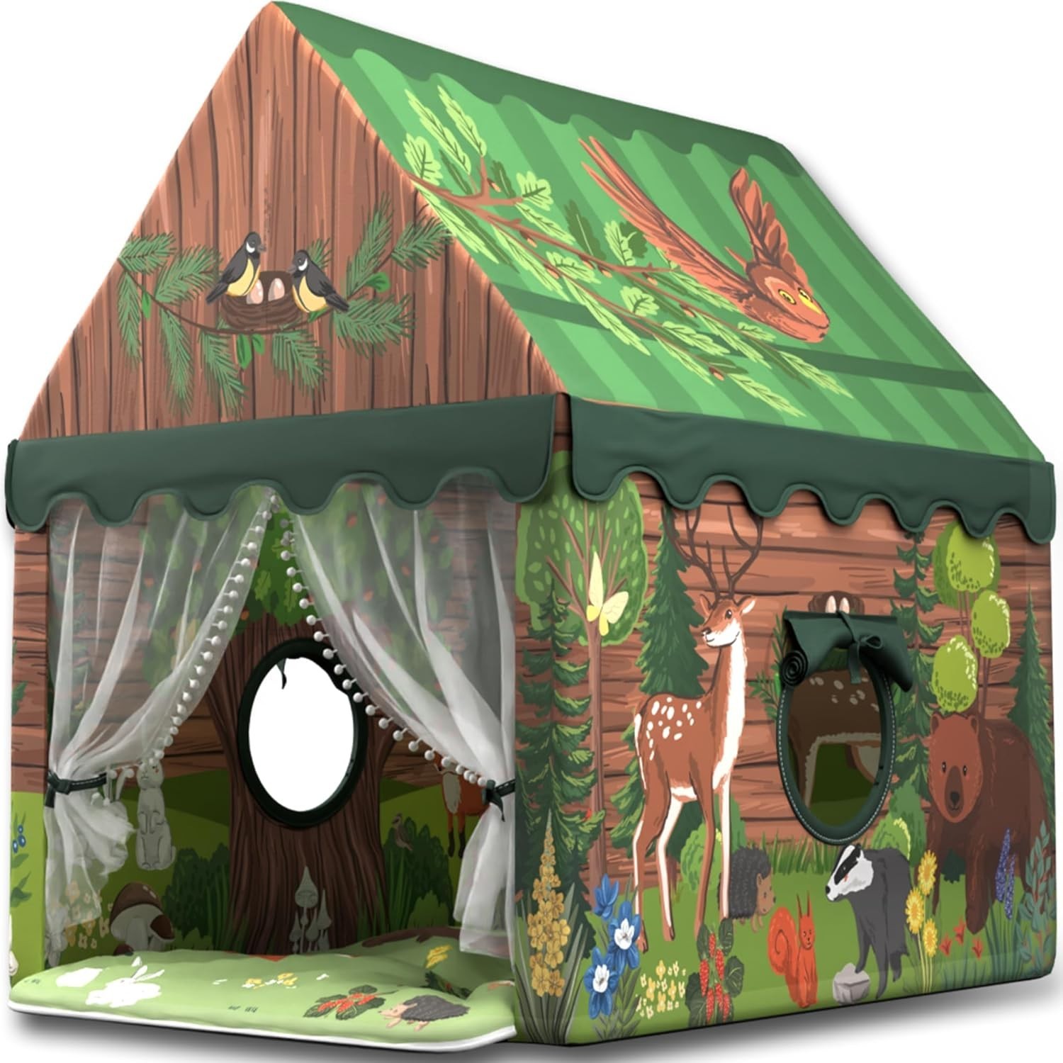 Kids Play Tent &ndash; Large Indoor Playhouse for Boys & Toddlers, Woodland Nursery