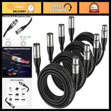 35ft XLR Microphone Cable - 4 Pack, 3-Pin Male to Female Audio Cables