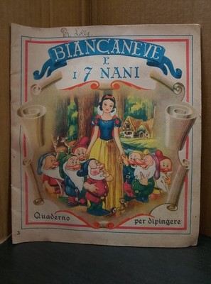 WHITE AND THE 7 DWARFS n 3 PAINTING NOTEBOOK ED. ALFREDO CARAVAGGIO 1940