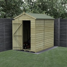 Forest Beckwood 5x7 Apex Shed No Windows Wooden Outdoor Storage Free Delivery