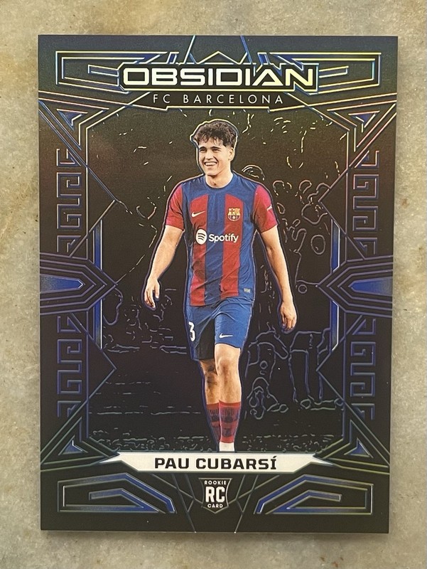 Pau Cubarsi RC #d /20 ⚡️ 2023-24 Panini Obsidian Electric Etch Blue Color Match