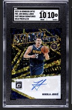 2023 Donruss Optic Nikola Jokic Fast Break Signatures Gold SGC 10 / 10 POP 1 🔥