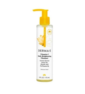 Vitamin C Daily Brightening Cleanser 6 OZ By Derma e Licorice Extract Green Tea 