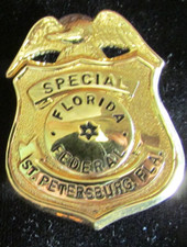 Ancien rare insigne médaille fédéral Floride Saint-Pétersbourg, Fla SPECIAL