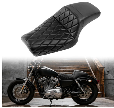 Motorcycle Seat, One-Piece Two-Up Seat Compatible With Harley Sportster XL883 XL