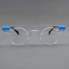 Round Acetate Eyeglasses Frames Retro Trend Nerd Reading Glasses Men Women