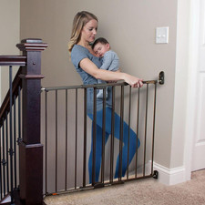 - Easy Swing  Lock Baby Gate Series 2: Metal Safety Gate for Stairs  Doorways