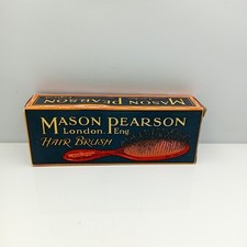 Mason Pearson B2 Small Extra Pure Boar Bristle Hairbrush Boxed 1980’s Dark Ruby