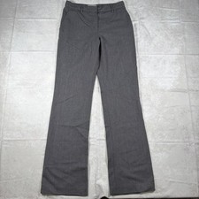 Prada Pants Womens Size 40 Charcoal Gray Wool Blend Flat Front