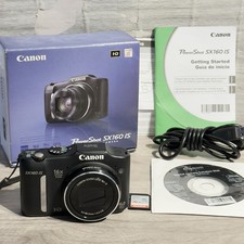 Canon PowerShot SX160 IS Digital Camera 16.0 MP Manual~Box~16GB SD Card~N.Mint