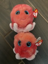 2x TY Beanie Puffies Balls "Sheldon the Octopus" NEW with Tags 2021 Lot Of 2