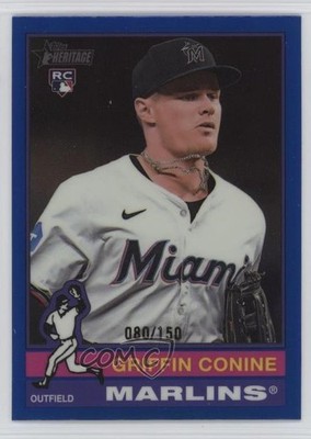 2025 Topps Heritage Chrome Blue Border 80/150 Griffin Conine #111 Rookie RC 0e8z
