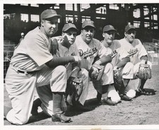 Brooklyn Dodger Type I photo Pitching Staff - Casey, Fitzsimmons, Davis, Wyatt