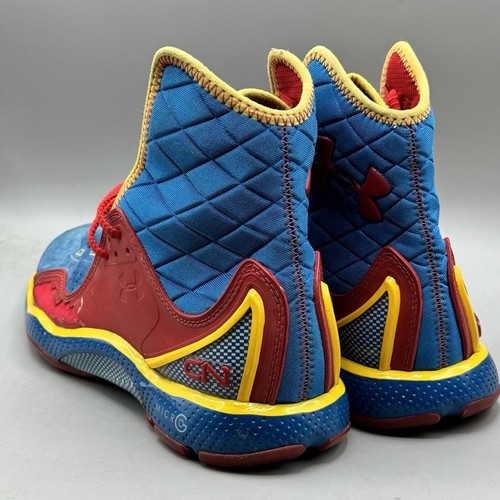 Under Armour C1N Men 9.5 Cam Newton Highlight Trainer Superman Edition Sneaker - Picture 6 of 13
