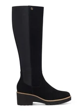 GIANI BERNINI Womens Black Valensia Toe Block Heel Leather Riding Boot 7.5 M