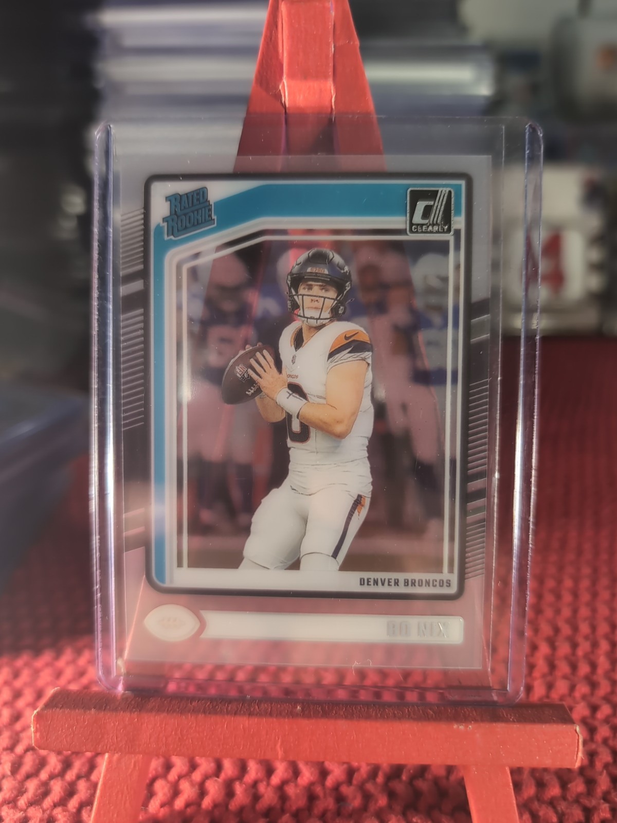 2024 clearly donruss football Rated Rookie Bo Nix #56 Broncos