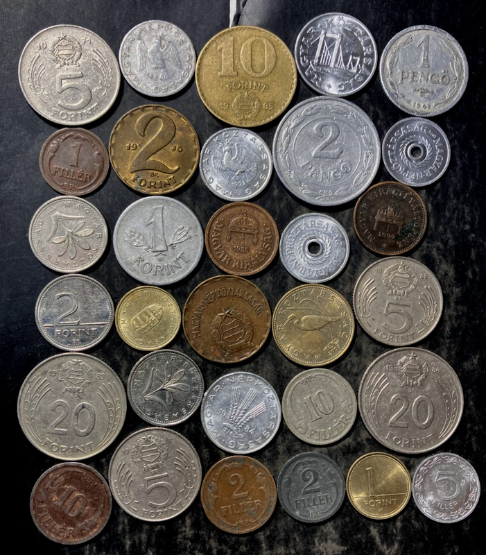 Old Hungary Coin Lot - 1894-PRESENT - 31 Excellent Coins - lot #J26