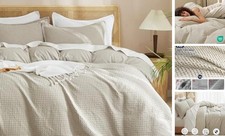Waffle Weave Duvet Cover Set Size, No Snagging Queen Linen No Comforter 