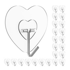 Adove Adhesive Hooks for Hanging, 24 Pack Heavy Duty Wall Hooks, Towel Coat H...
