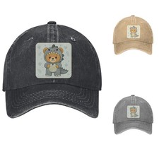 Dinosaur Teddy Bear Baseball Cap Cute Adjustable Cotton Dad Hat