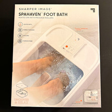 Sharper Image Spahaven Foot Bath Heated Spa With Massage Rollers NIB