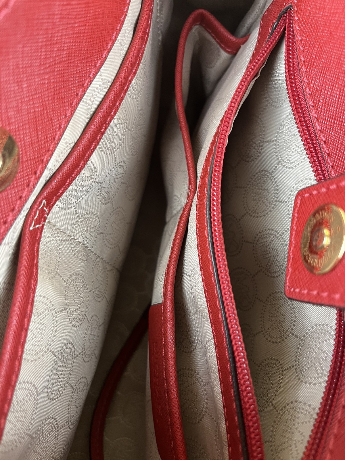 Michael kors SUTTON Red Cherry Medium Satchel Saf… - image 16