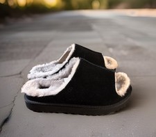 UGG GREENPORT SLIDE WOMAN  S BLACK SIZE 7 1167610 AUTHENTIC BRAND NEW