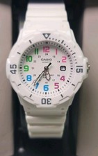 Casio LRW200H-7BV, Women's Analog White Resin Band, 100 Meter, Date, NEW