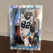2025 Topps Chrome Wave Refractor Tommy Tremble #44 Carolina Panthers NFL Card