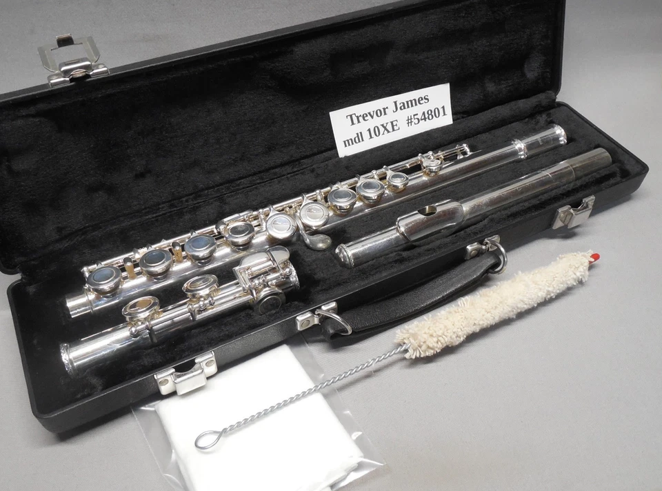Flauta Trevor James Plateada con Estuche - Pulida - Reacondicionada Garantizada Foto 2 de 4