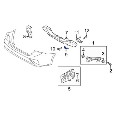 For Kia Forte 2019-2021 Kia 86637M7000 Lower Bumper Impact Bar Bracket