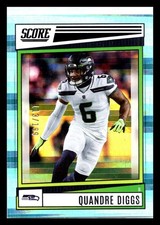 2022 Score Quandre Diggs #177 Teal Racer Parallel /199 Seattle Seahwaks
