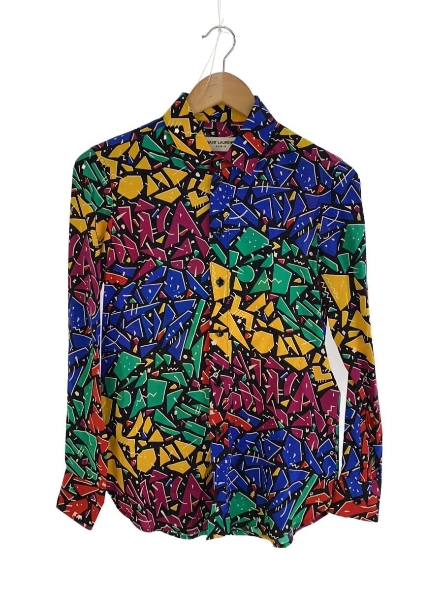 Camicia manica lunga SAINT LAURENT taglia 34 seta multicolore fantasia all over 395733
