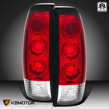 Fits 1999-2002 Chevy Silverado 99-06 Gmc Sierra Brake Tail Lights Lamps Red Lr